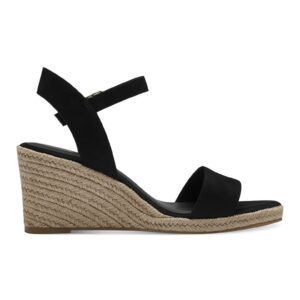 Sandale-espadrile cu talpa wedge - Negru