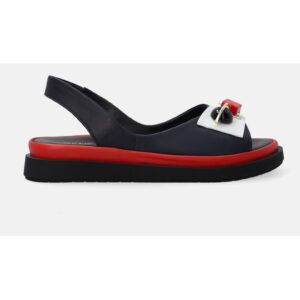 Sandale de piele cu talpa bicolora