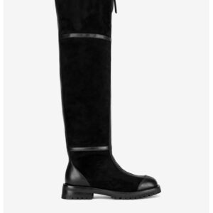 Cizme dama  5905588988564 - Piele intoarsa - Negru - Negru