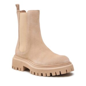 Cizme Chelsea dama -  Piele naturala - Bej - Bej