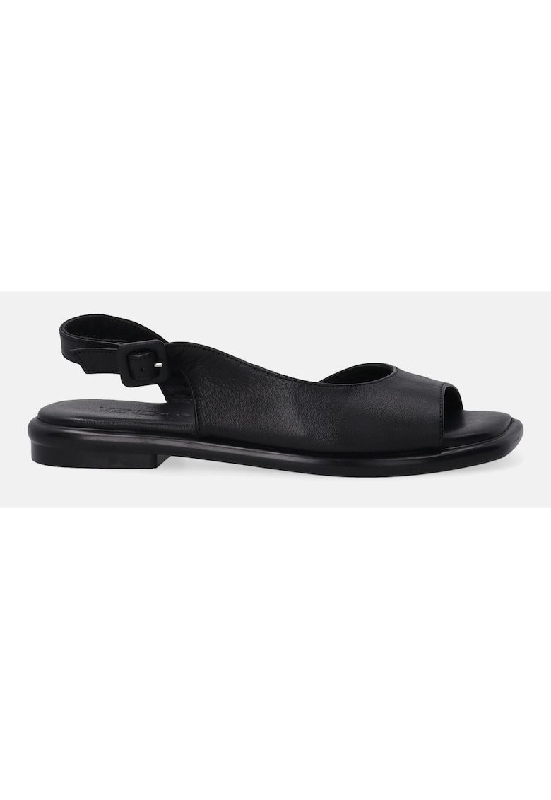 Sandale de piele cu varf patrat