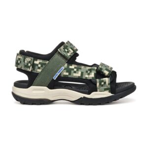 Sandale cu inchidere velcro Borrealis - Negru/Verde feriga