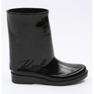 Cizme mid-calf - fara inchidere - Negru