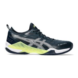 Pantofi cu garnituri din material textil Blast FF 3 pentru handbal - Alb/Verde lime/Albastru petrol