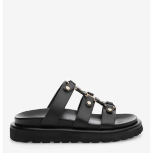 Papuci dama 5903698049373 - Piele naturala - Negru - Negru