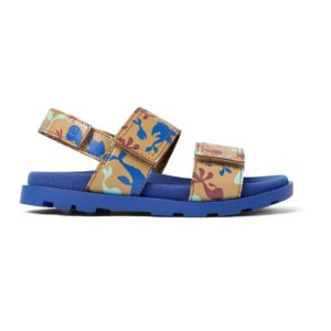Sandale slingback de piele - Multicolor
