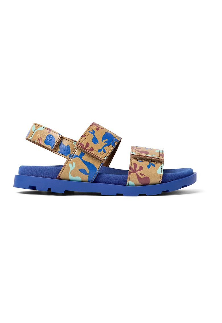 Sandale slingback de piele - Multicolor