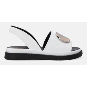 Sandale slingback din piele
