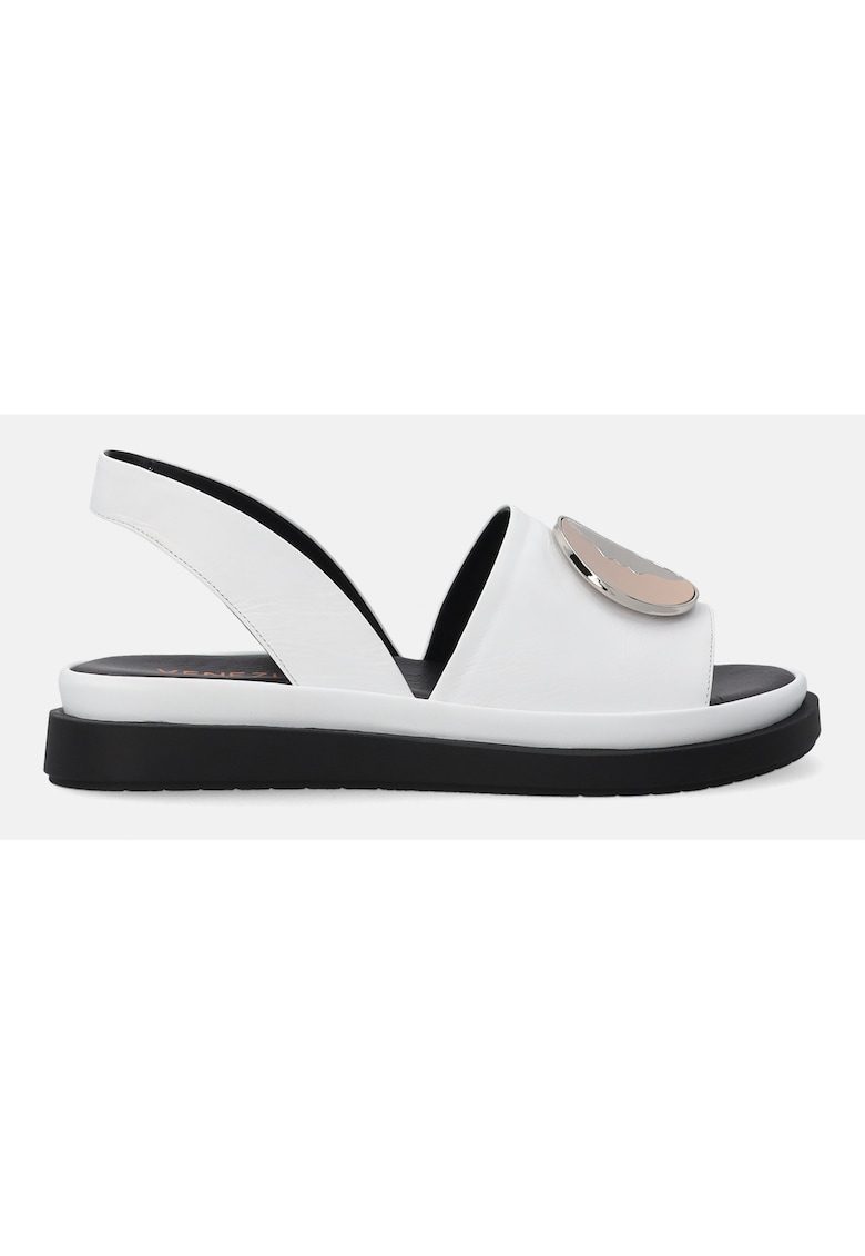 Sandale slingback din piele