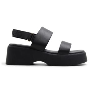Sandale wedge Thilda - Negru