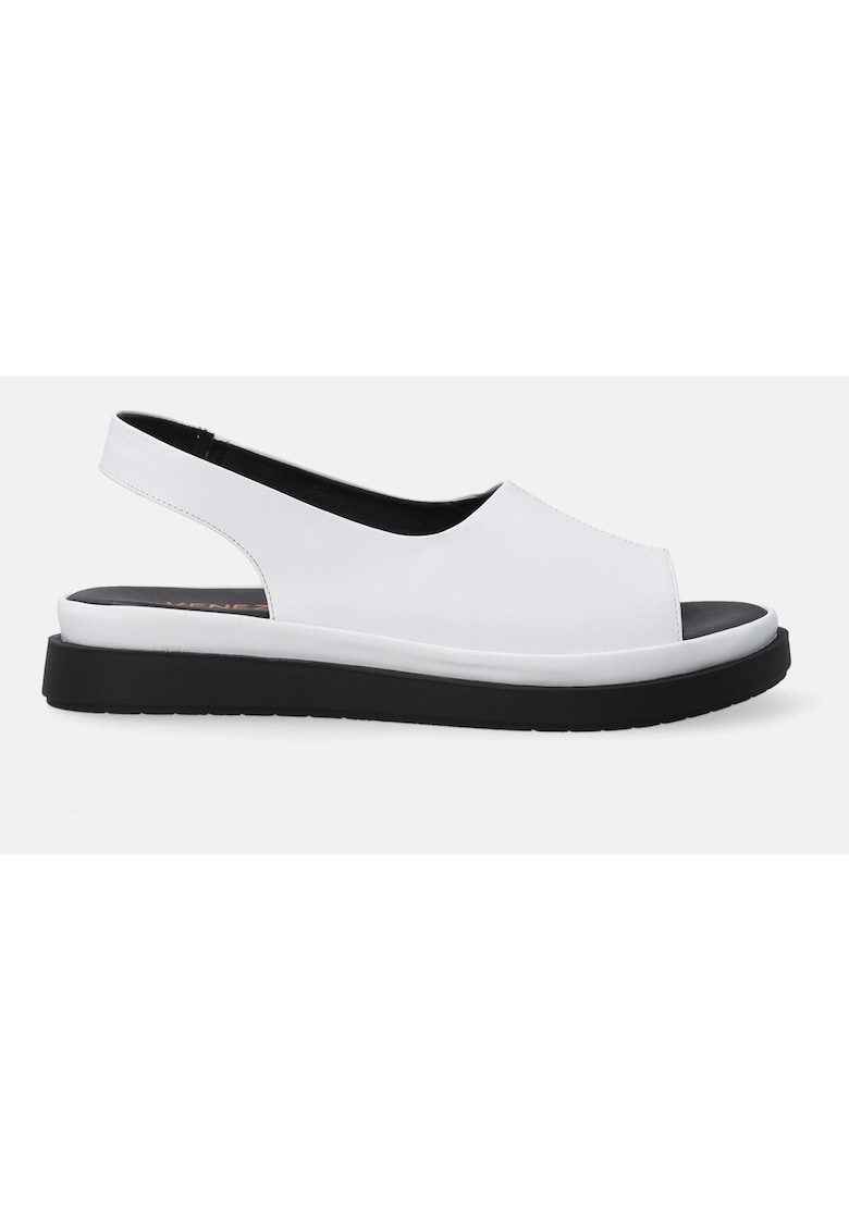 Sandale slingback din piele