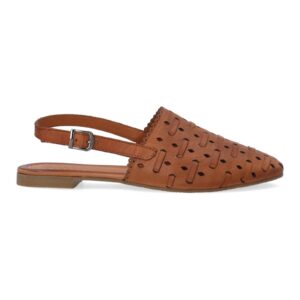 Saboti din piele cu bareta slingback