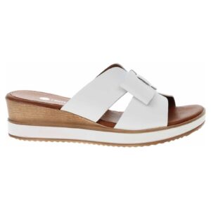 Papuci dama - Piele - D6456-00 - alb - Alb