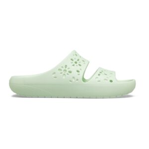 Papuci cu model floral Classic - Verde pal