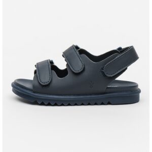 Sandale de piele ecologica cu velcro Enever - Bleumarin