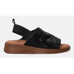 Sandale din piele - cu aspect texturat