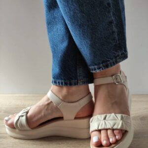 Sandale Casual Dama  49008 Crem - Crem