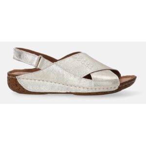 Sandale din piele cu talpa wedge