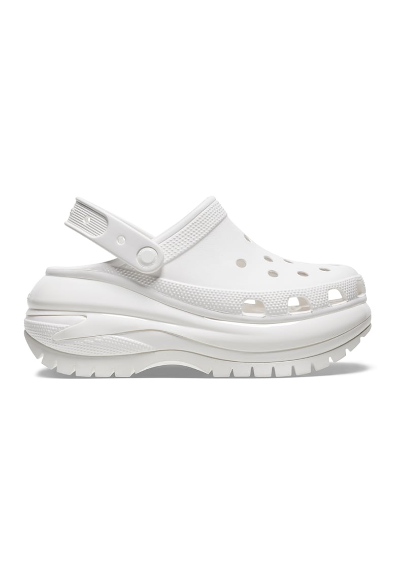 Saboti slingback wedge Mega Crush - Alb