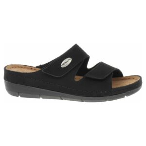 Papuci dama -  1-27510/20 - piele naturala - negru - Negru
