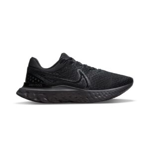 Pantofi cu aplicatie logo React Infinity Run Flyknit 3 pentru alergare - Negru stins