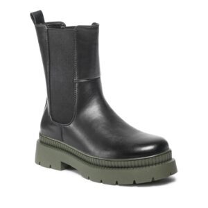 Cizme Chelsea dama -  Piele ecologica - Negru - Negru