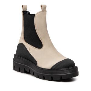 Cizme Chelsea dama -  Piele naturala - Bej - Bej