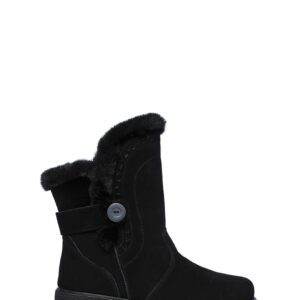 Cizme wedge mid-calf de piele intoarsa Keepsakes - Negru