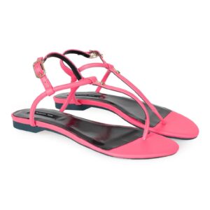 Sandale din piele cu bareta separatoare -