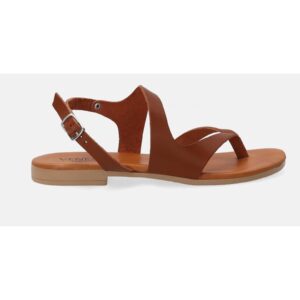 Sandale de piele cu bareta in T