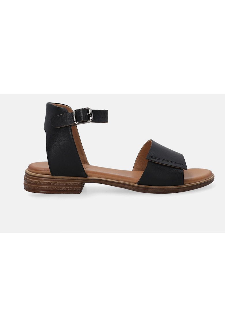 Sandale de piele uni cu bareta pe glezna A023LEBLOBS118