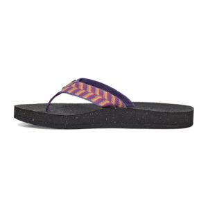 Papuci flip-flop cu aspect texturat Reflip - Violet/Galben pal