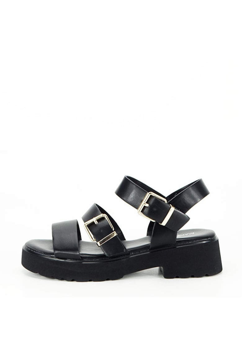 Sandale negre cu talpa groasa 3210 126 14861 - Negru