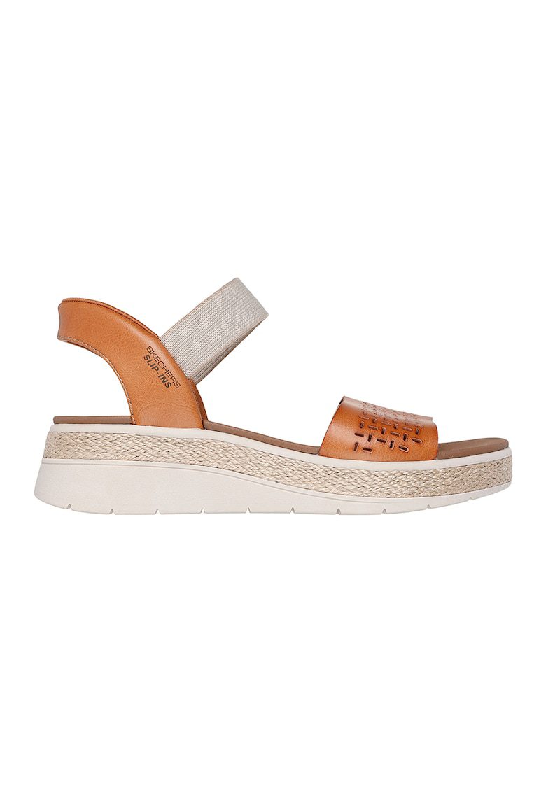 Sandale cu talpa wedge Slip Ins™ Sun Ray - Portocaliu stins