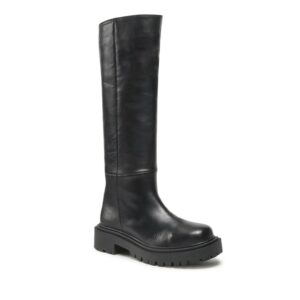 Cizme dama - 301576051 - Piele naturala - Negru - Negru
