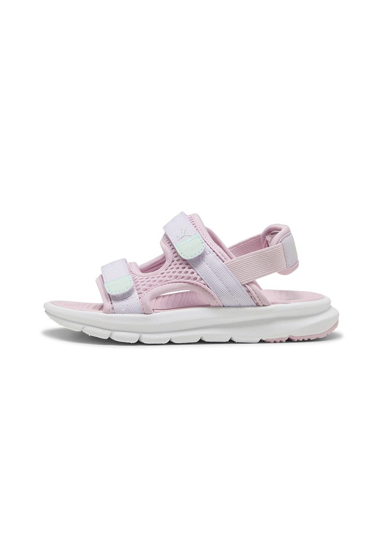 Sandale cu velcro Evolve - Alb/Roz