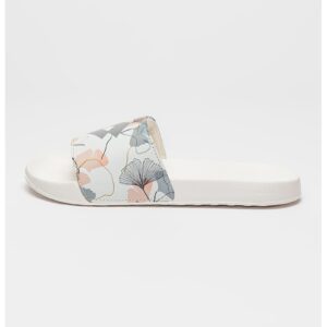 Papuci cu imprimeu floral - Alb/Gri/Roz somon