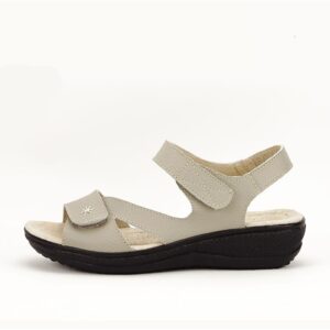 Sandale gri din piele naturala Sara 129 3060 - Gri
