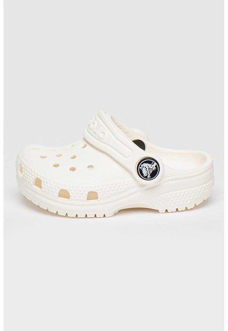 Saboti slingback cu perforatii Classic - Alb