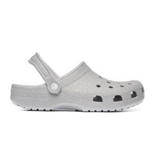 Saboti pentru dama Classic Glitter Clog - Sintetic - Gri