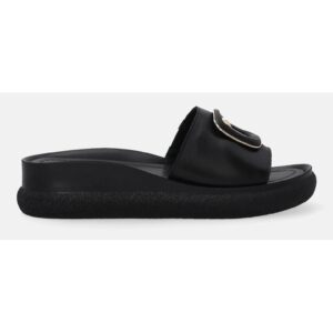 Papuci cu talpa wedge din piele