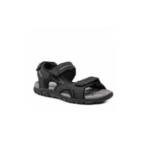 Sandale pentru barbati - Piele intoarsa - Negru -
