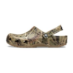 Saboti slingback unisex cu model camuflaj - Maro/Kaki