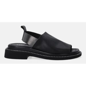 Sandale slingback din piele cu nituri