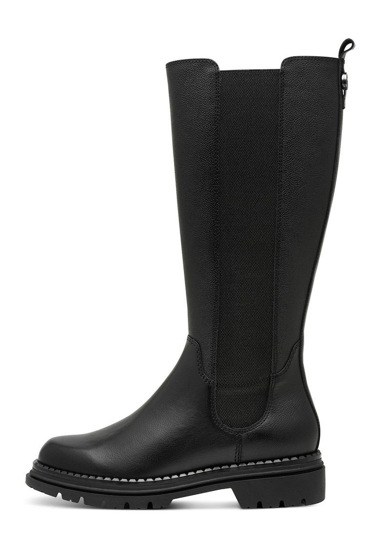 Cizme masive cu fermoar - Negru