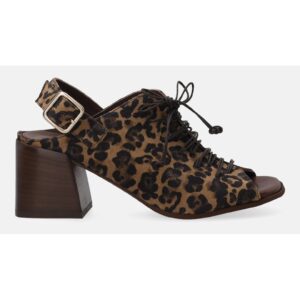 SANDALE ANIMAL PRINT DIN PIELE INTOARSA