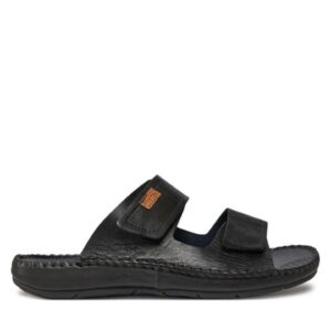 Papuci barbati 303680350 - Piele naturala - Negru - Negru
