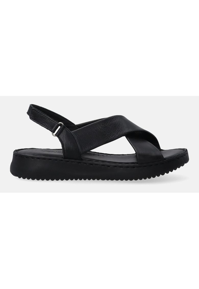 Sandale din piele naturala cu banda velcro