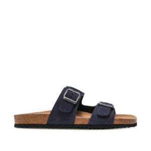 Papuci barbati  208992886 - Piele naturala - 46 EU - Albastru