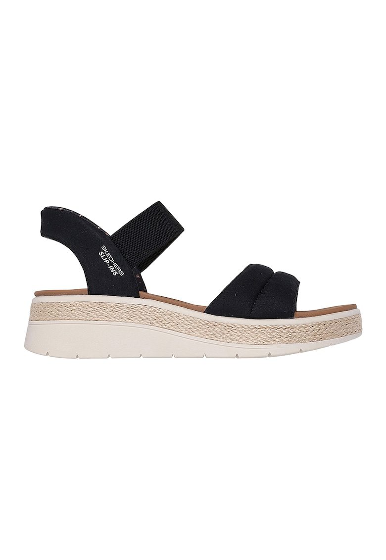 Sandale cu talpa wedge Slip-Ins™ Bobs Sun Ray - Negru stins
